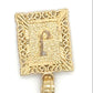 10K Yellow Gold Rectangle "J" Pendant