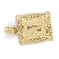 10K Yellow Gold Rectangle "J" Pendant