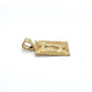 10K Yellow Gold Rectangle "J" Pendant