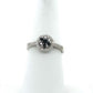10K White Gold Sapphire Lady's Accent Ring; Size 7