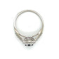 10K White Gold Sapphire Lady's Accent Ring; Size 7