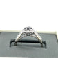 10K White Gold Sapphire Lady's Accent Ring; Size 7
