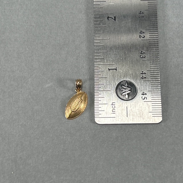 10K Yellow Gold Football Pendant