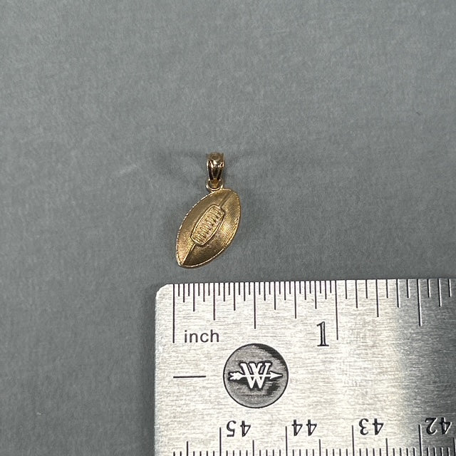 10K Yellow Gold Football Pendant
