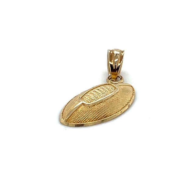 10K Yellow Gold Football Pendant