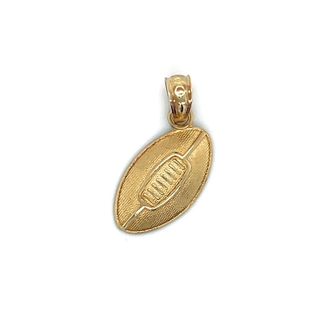 10K Yellow Gold Football Pendant