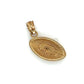 10K Yellow Gold Football Pendant