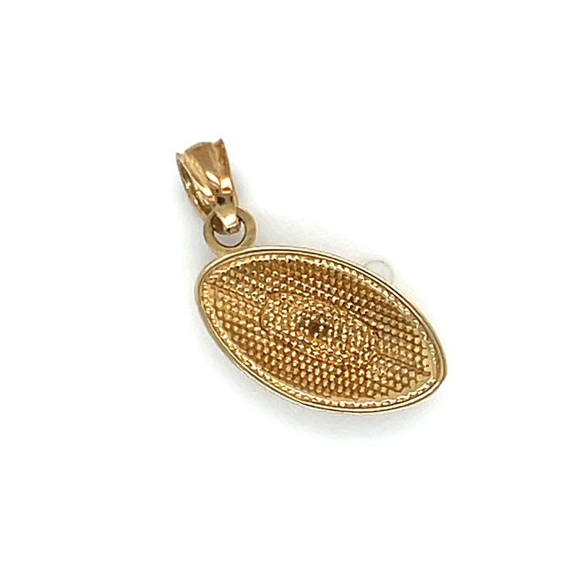 10K Yellow Gold Football Pendant