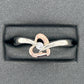 10K Two-Tone Gold Diamond Heart Ring; Size 7.5