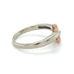 10K Two-Tone Gold Diamond Heart Ring; Size 7.5