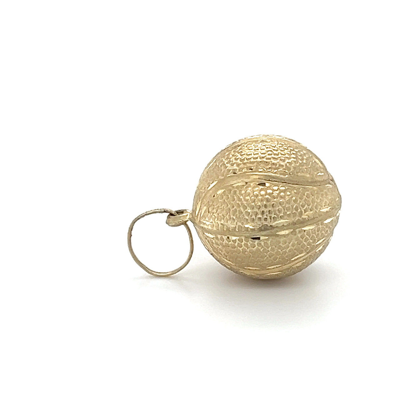 14K Yellow Gold Basketball Pendant