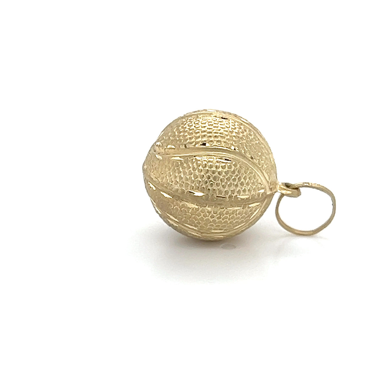 14K Yellow Gold Basketball Pendant