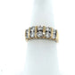 14K Yellow Gold Diamond Lady's Fashion Ring; Size 7