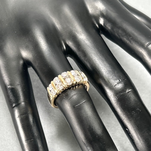 14K Yellow Gold Diamond Lady's Fashion Ring; Size 7