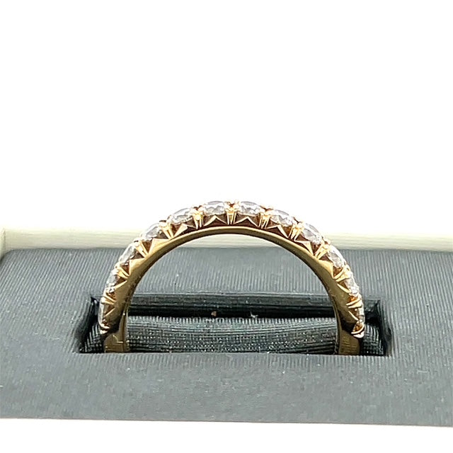 14K Yellow Gold Diamond Lady's Wedding Band; Size 7
