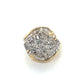 14K Yellow Gold Diamond Lady's Fashion Ring; Size 7