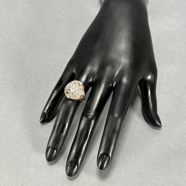 14K Yellow Gold Diamond Lady's Fashion Ring; Size 7