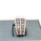 14K Yellow Gold Diamond Lady's Fashion Ring; Size 7
