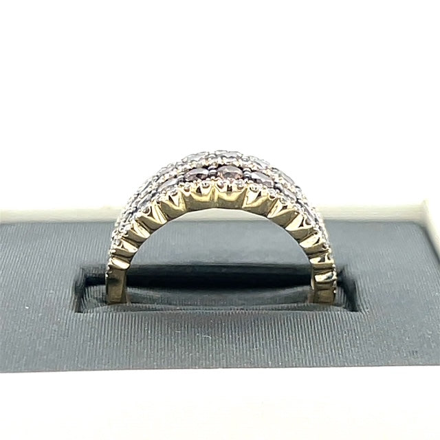 14K Yellow Gold Diamond Lady's Fashion Ring; Size 7