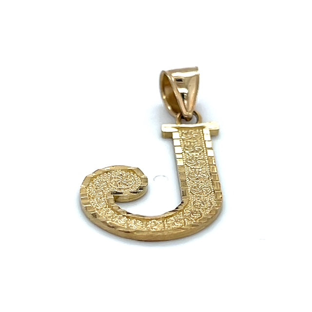 10K Yellow Gold "J" Pendant