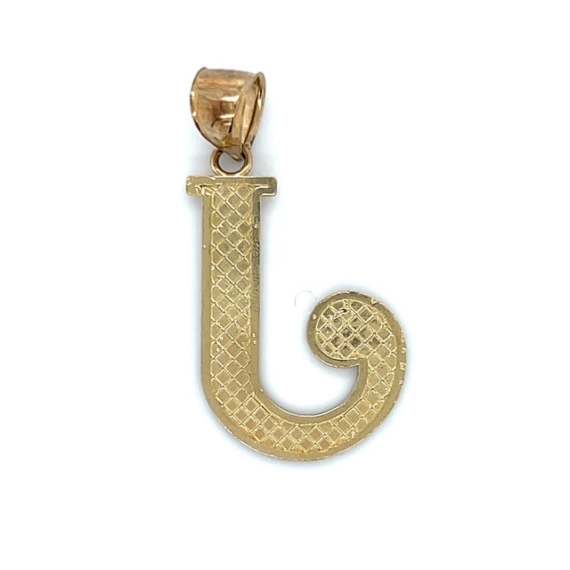 10K Yellow Gold "J" Pendant