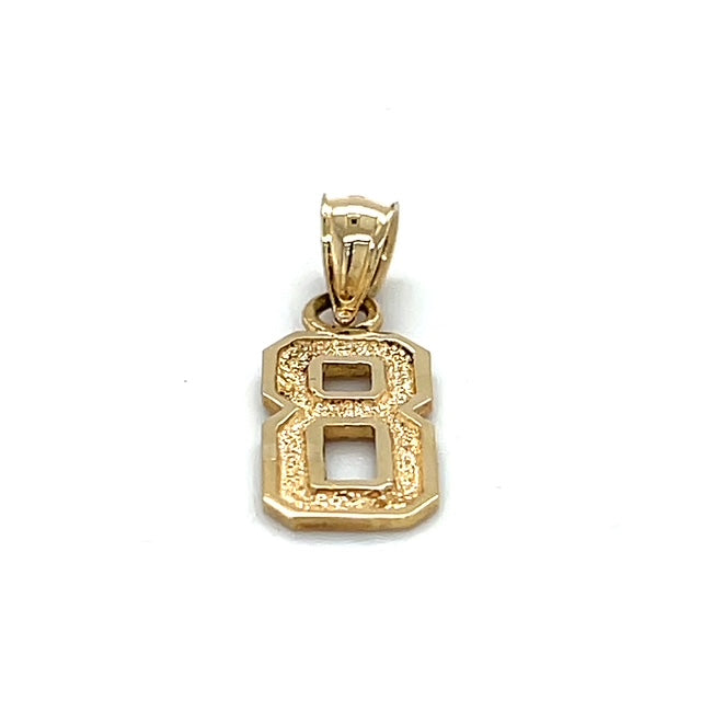 14K Yellow Gold "8" Pendant