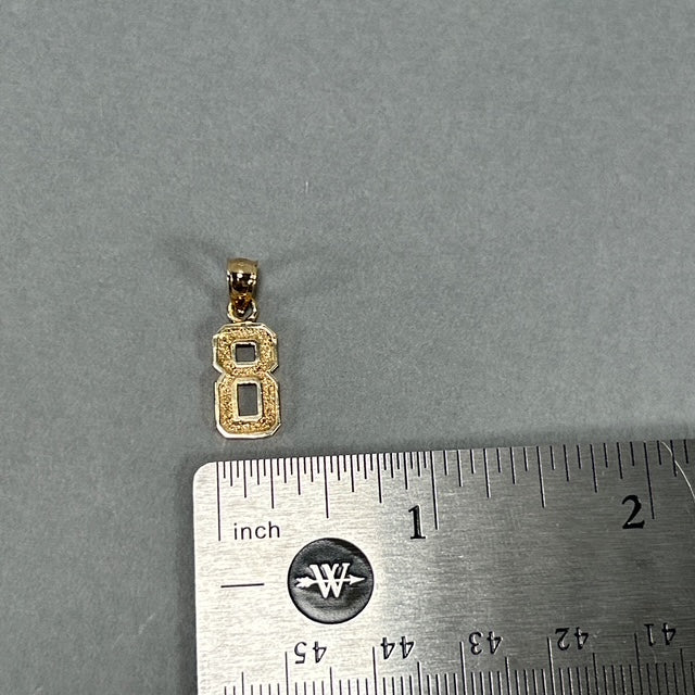 14K Yellow Gold "8" Pendant