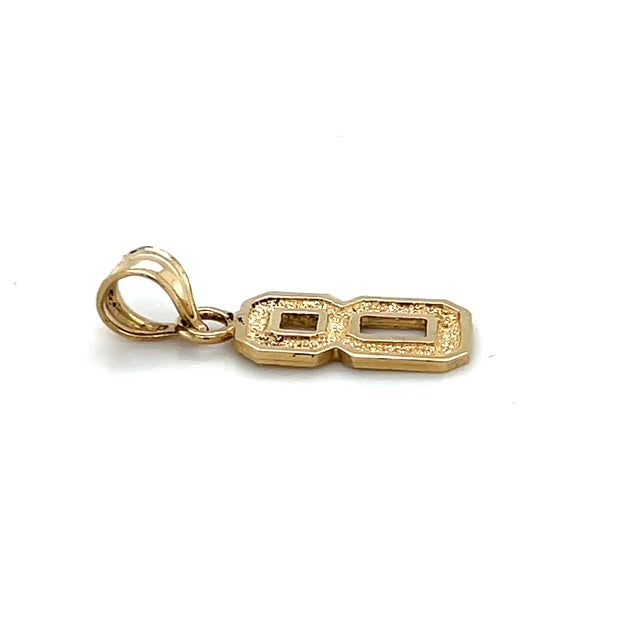 14K Yellow Gold "8" Pendant