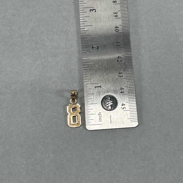 14K Yellow Gold "8" Pendant