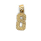 14K Yellow Gold "8" Pendant