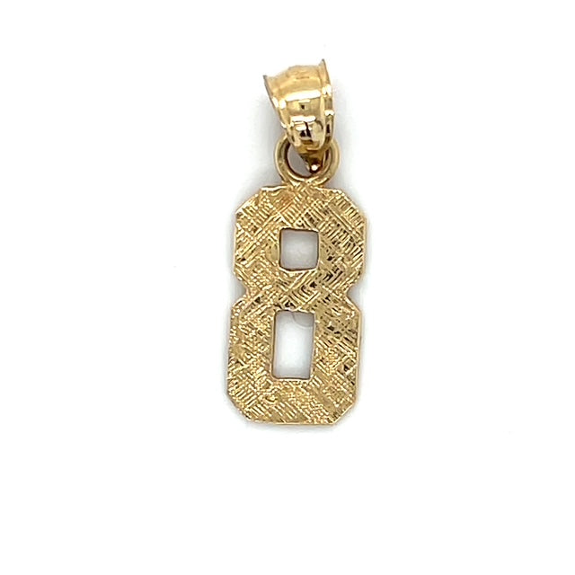 14K Yellow Gold "8" Pendant