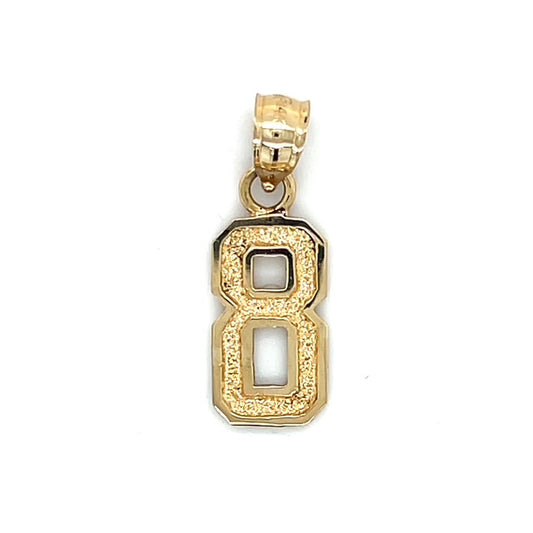 14K Yellow Gold "8" Pendant