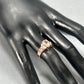 10K Rose Gold Diamond & Morganite Accent Ring; Size 7
