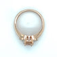 10K Rose Gold Diamond & Morganite Accent Ring; Size 7