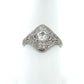 18K White Gold Diamond Lady's Fashion Ring; Size 8