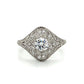 18K White Gold Diamond Lady's Fashion Ring; Size 8