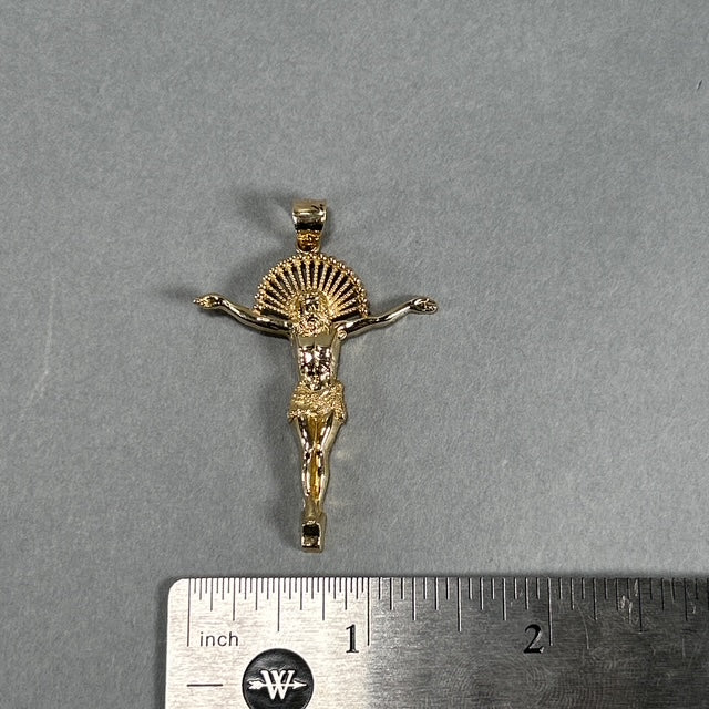 10K Yellow Gold Jesus Pendant