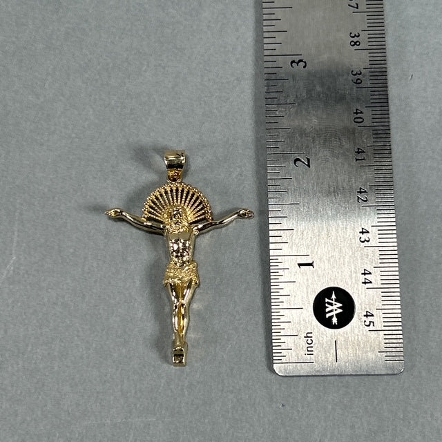 10K Yellow Gold Jesus Pendant