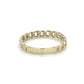 10K Yellow Gold Chain Link Ring; Size 8
