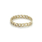 10K Yellow Gold Chain Link Ring; Size 8