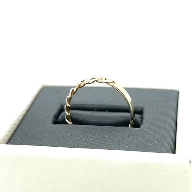10K Yellow Gold Chain Link Ring; Size 8