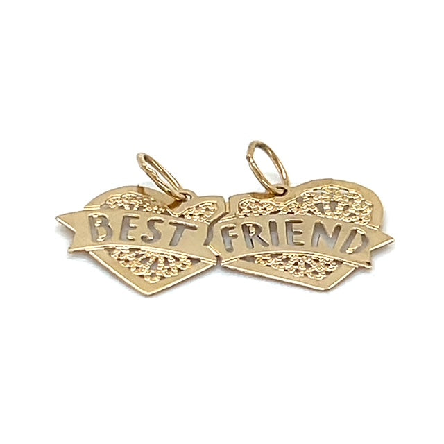 14K Yellow Gold "Best Friend" Pendant