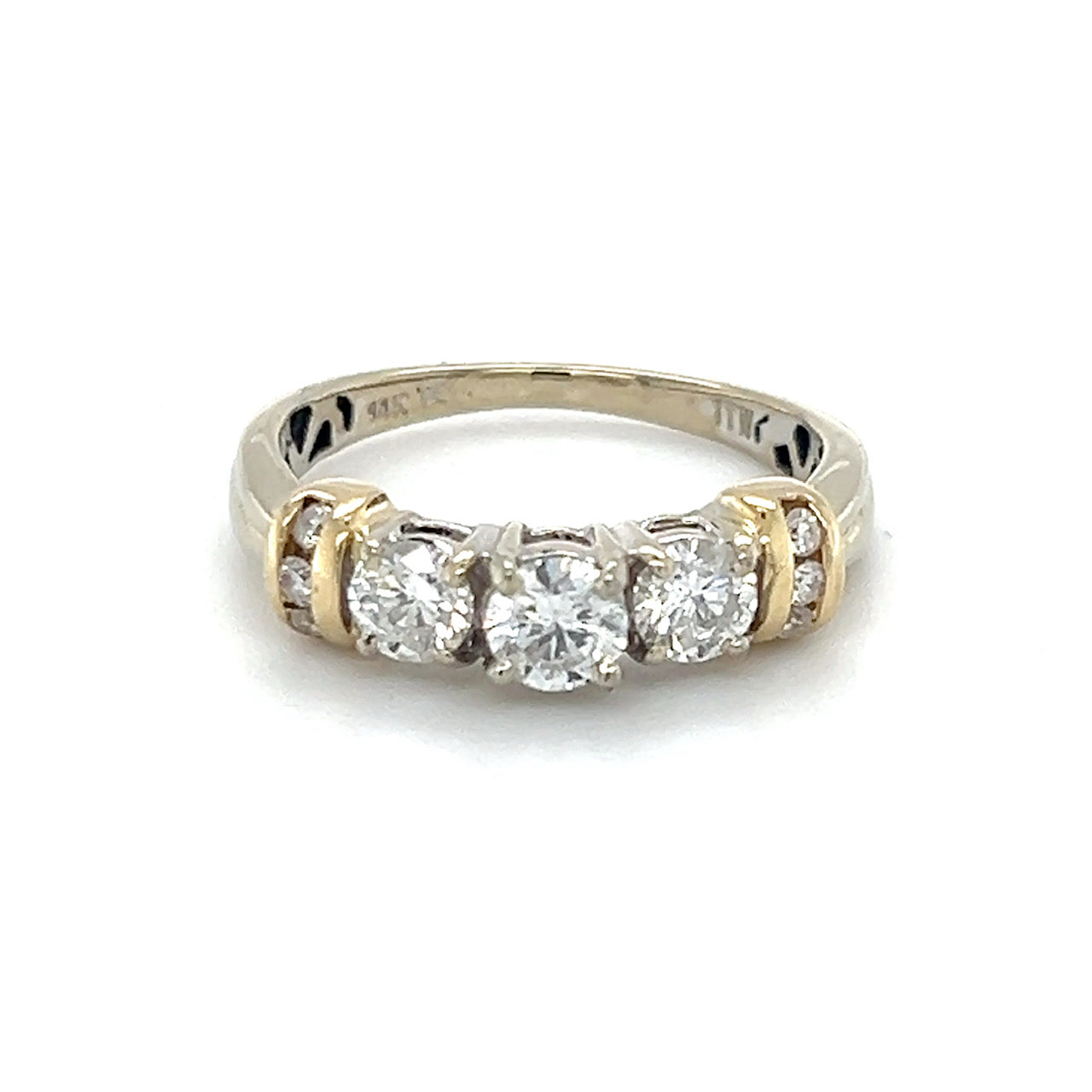 14K Yellow Gold Diamond Lady's Fashion Ring; Size 7