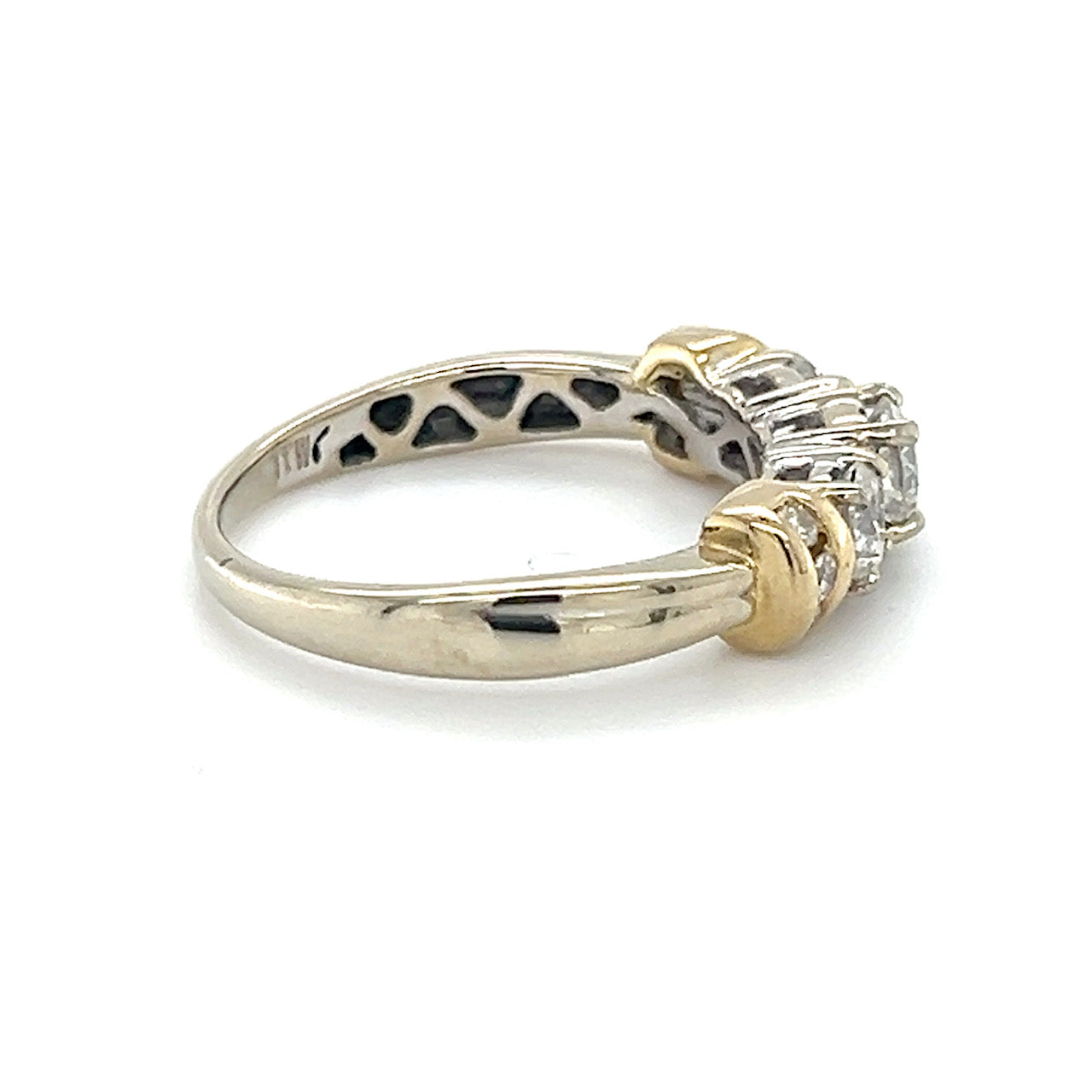 14K Yellow Gold Diamond Lady's Fashion Ring; Size 7