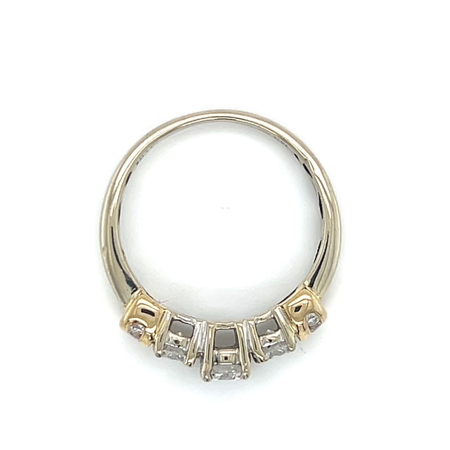 14K Yellow Gold Diamond Lady's Fashion Ring; Size 7