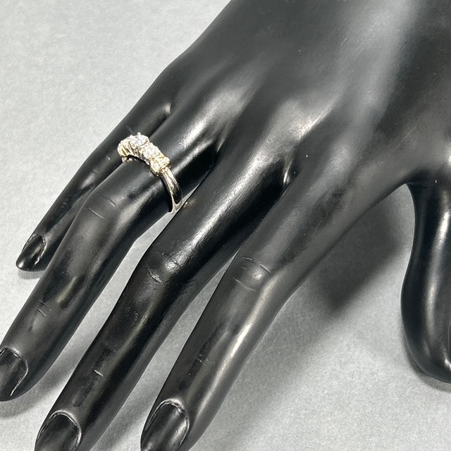 14K Yellow Gold Diamond Lady's Fashion Ring; Size 7
