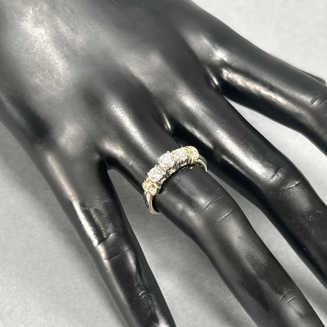 14K Yellow Gold Diamond Lady's Fashion Ring; Size 7