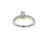 14K White Gold Diamond Lady's Solitaire Ring; Size 8