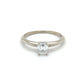 14K White Gold Diamond Lady's Solitaire Ring; Size 8
