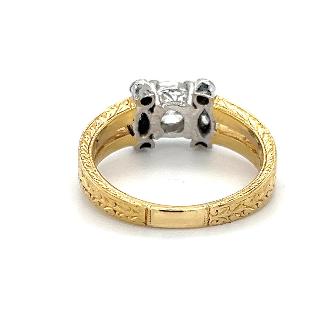 18K Yellow Gold Diamond Lady's Fashion Ring; Size 6.5